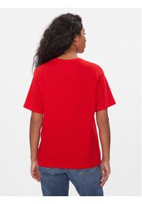 Tommy Jeans T-Shirt Tjw Rlx New Linear Tee DW0DW17836 Czerwony Relaxed Fit. Kolor: czerwony. Materiał: bawełna #4