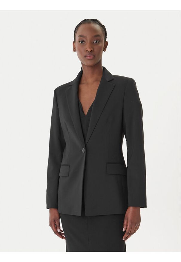 Hugo - HUGO Marynarka Atana-2 50516447 Czarny Regular Fit. Kolor: czarny. Materiał: syntetyk