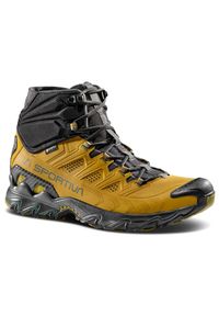 LA SPORTIVA - Buty turystyczne męskie La Sportiva Ultra Raptor II Mid Leather GTX. Wysokość cholewki: za kostkę. Zapięcie: sznurówki. Kolor: brązowy. Materiał: syntetyk, tkanina, materiał. Szerokość cholewki: normalna. Sport: turystyka piesza