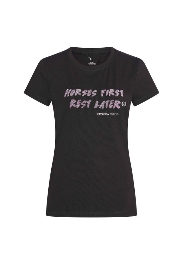 IMPERIAL RIDING - Koszulka damska Imperial Riding Horses First. Kolor: czarny