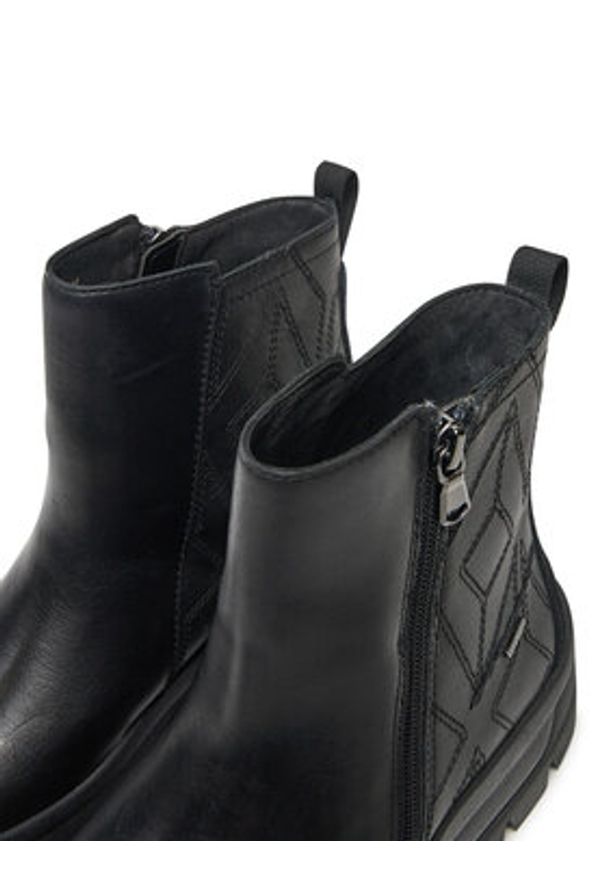 Geox Botki Spherica EC7 D46WSG 04322 C9999 Czarny. Kolor: czarny. Materiał: skóra