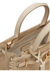 TOMMY HILFIGER - Tommy Hilfiger Torebka American Icon Mini Tote Su AW0AW17469 Beżowy. Kolor: beżowy. Materiał: skórzane, zamszowe