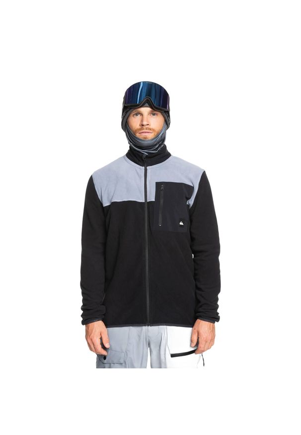 Bluza snowboardowa męska Quiksilver Aker Full Zip Fleece. Kolor: czarny. Sport: snowboard