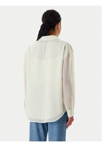 Calvin Klein Koszula LV044B902G Écru Regular Fit. Materiał: syntetyk #4