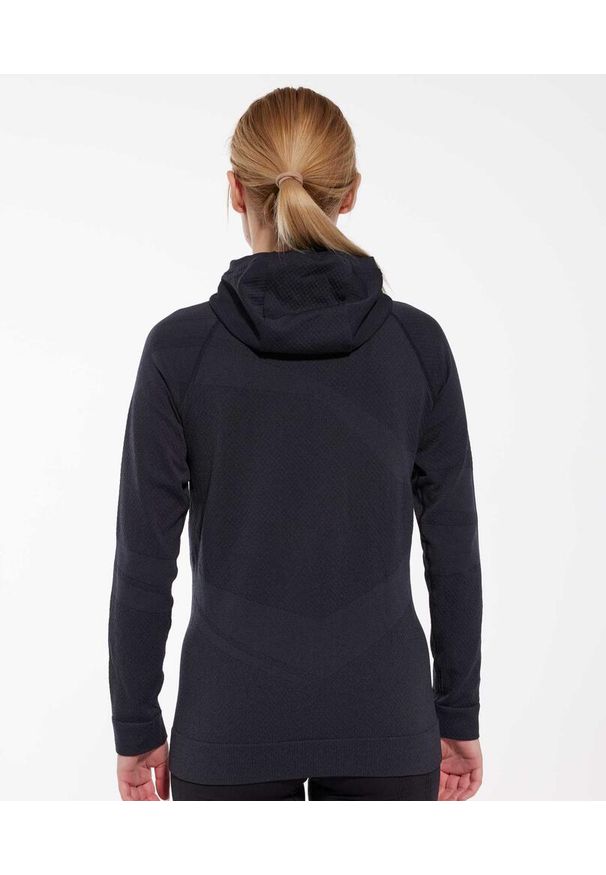 Bluza damska wełniana z kapturem Brubeck THERMO WOOL by Pustelnik. Typ kołnierza: kaptur. Kolor: czarny. Materiał: wełna