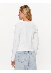 Calvin Klein Jeans Bluzka J20J221596 Biały Slim Fit. Kolor: biały. Materiał: bawełna #3