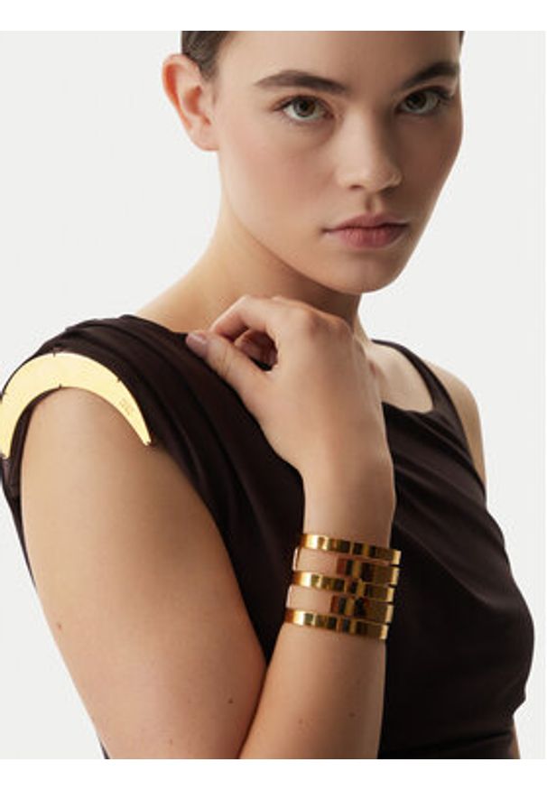 Elisabetta Franchi Bransoletka BC-36B-61E2-V320 Złoty. Materiał: metalowe. Kolor: złoty