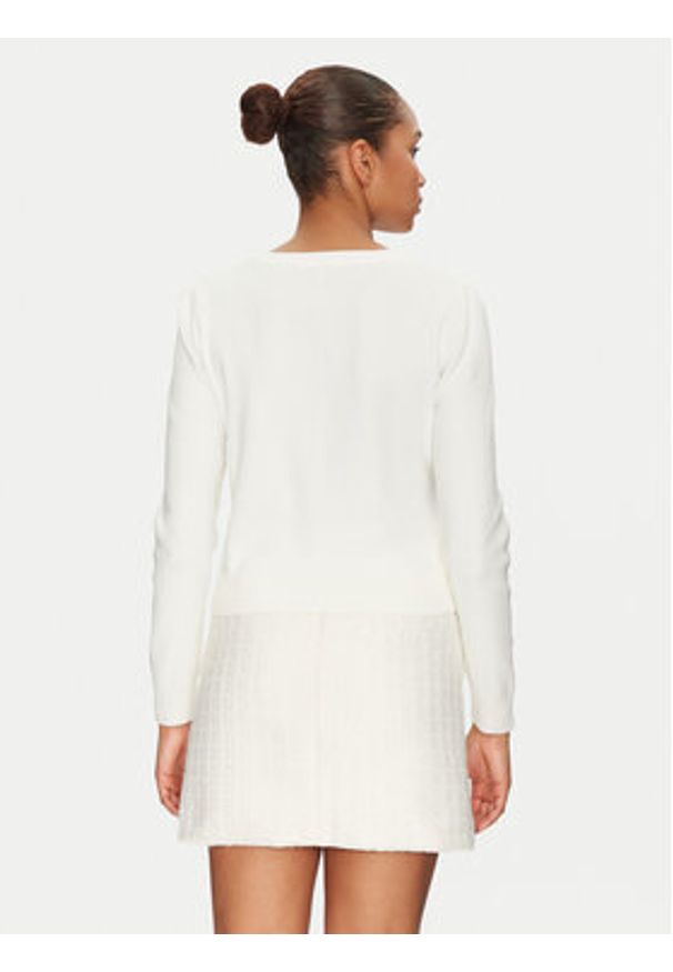 Morgan Sweter 251-MPERLA Biały Regular Fit. Kolor: biały. Materiał: syntetyk