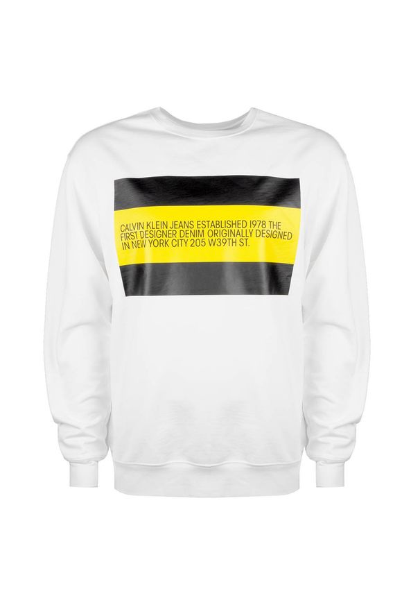 Calvin Klein Bluza "Yellow Flag". Okazja: na co dzień. Materiał: bawełna. Wzór: nadruk. Styl: casual