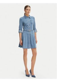 Morgan Sukienka jeansowa 261-RODEX Niebieski Slim Fit. Kolor: niebieski. Materiał: bawełna #3