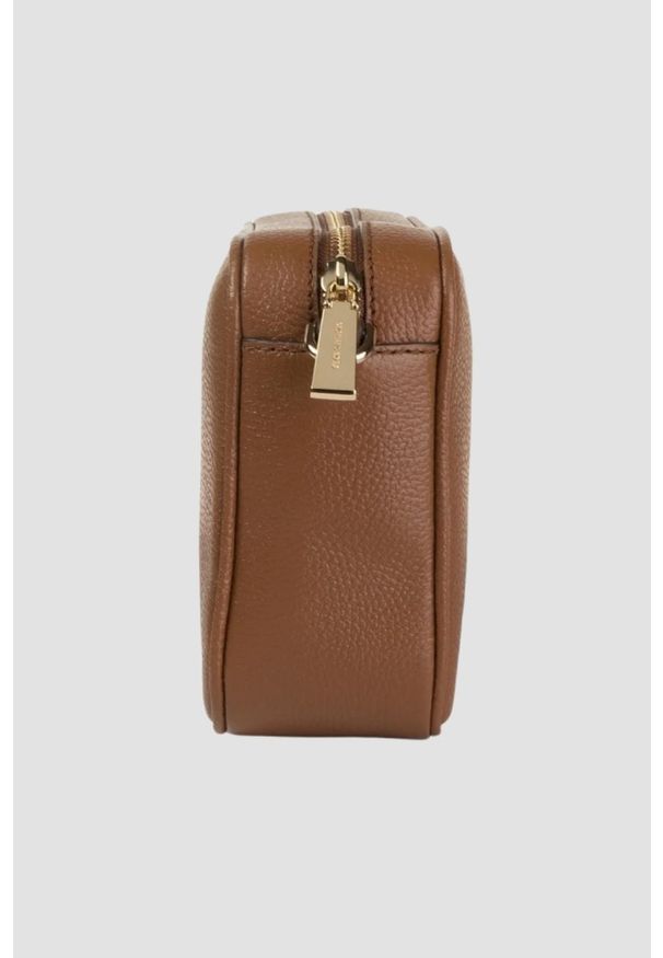 Michael Kors - MICHAEL KORS Brązowa listonoszka ze skóry. Kolor: brązowy. Materiał: skórzane. Styl: casual, elegancki