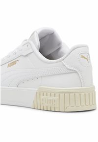 Puma - Damskie sneakersy Carina 2.0 PUMA White Gold Alpine Snow. Okazja: na plażę. Kolor: biały, żółty, wielokolorowy. Sezon: lato. Sport: tenis