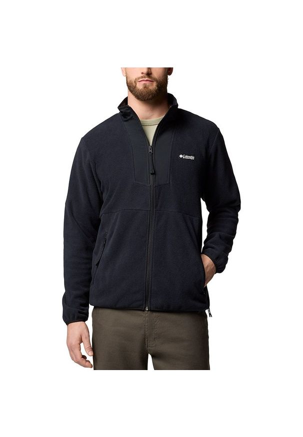 columbia - Bluza męska Columbia Sequoia Grove Fleece 2095891011 - czarna. Kolor: czarny. Materiał: poliester, polar. Wzór: haft, aplikacja, napisy. Styl: klasyczny