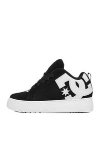DC Shoes Sneakersy EO-COURT GRAFFIK PLATFORM DC02422004 Czarny. Kolor: czarny. Materiał: skóra, nubuk. Obcas: na platformie #8