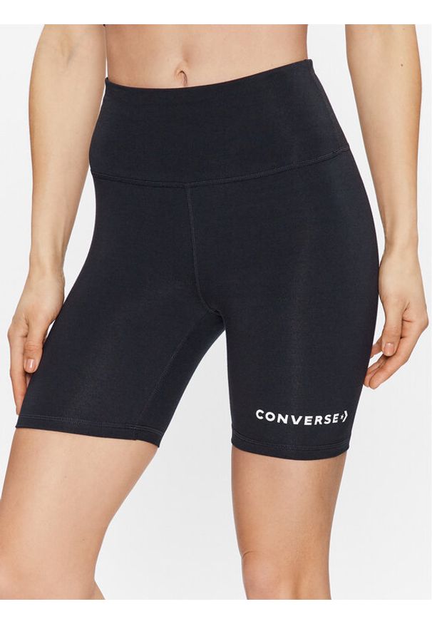 Converse Szorty sportowe Wordmark 10024539-A01 Czarny Slim Fit. Kolor: czarny. Materiał: bawełna