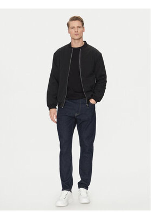 Richmond X Kurtka bomber Lucken UMA24193GB Czarny Regular Fit. Kolor: czarny. Materiał: syntetyk