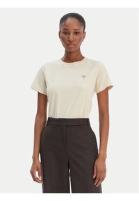 Guess Jeans T-Shirt W4YI10 J1314 Beżowy Regular Fit. Kolor: beżowy. Materiał: bawełna #1