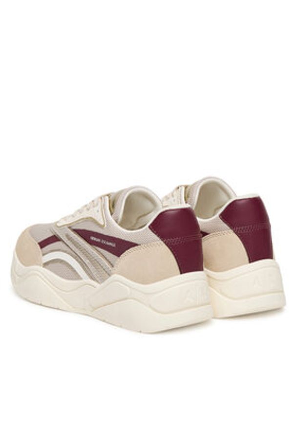 Armani Exchange Sneakersy XW001618 AF17444 MZ288 Beżowy. Kolor: beżowy. Materiał: skóra