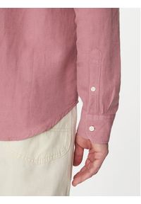 Lee Koszula Patch 112363906 Różowy Regular Fit. Kolor: różowy. Materiał: len #5