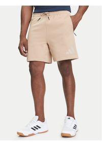 Adidas - adidas Szorty sportowe Z.N.E. JW4744 Beżowy Regular Fit. Kolor: beżowy. Materiał: bawełna. Styl: sportowy