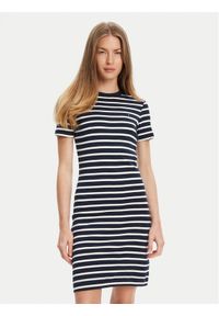 TOMMY HILFIGER - Tommy Hilfiger Sukienka codzienna New Cody WW0WW42721 Granatowy Slim Fit. Okazja: na co dzień. Kolor: niebieski. Materiał: bawełna. Typ sukienki: proste. Styl: casual