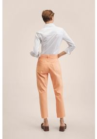 mango - Mango jeansy Havana damskie high waist. Stan: podwyższony. Kolor: pomarańczowy #6