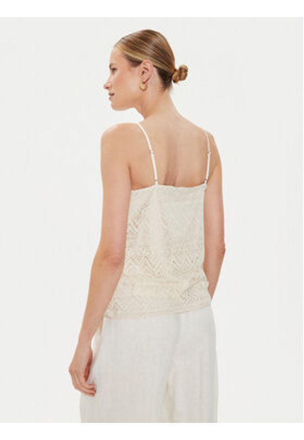 Vero Moda Top Maya 10304453 Écru Regular Fit. Materiał: syntetyk