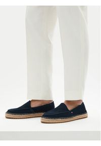 TOMMY HILFIGER - Tommy Hilfiger Espadryle Hilfiger Flex Espa Suede Loafer FM0FM05392 Granatowy. Kolor: niebieski. Materiał: zamsz, skóra #4
