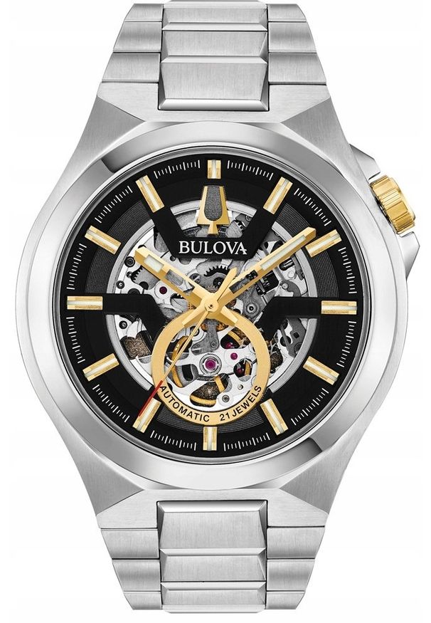 Zegarek Bulova Zegarek męski Bulova 98A224 srebrny. Kolor: srebrny