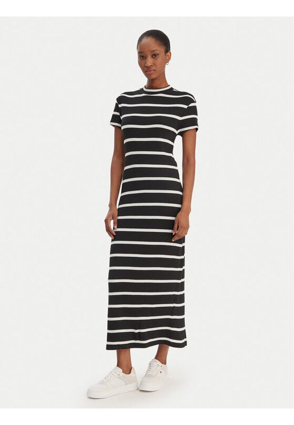 TOMMY HILFIGER - Tommy Hilfiger Sukienka codzienna WW0WW47860 Czarny Slim Fit. Okazja: na co dzień. Kolor: czarny. Materiał: wiskoza. Typ sukienki: proste. Styl: casual