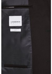 Lindbergh garnitur męska kolor czarny gładka. Kolor: czarny. Materiał: materiał. Wzór: gładki