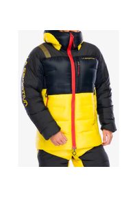 LA SPORTIVA - Kurtka puchowa męska La Sportiva Olympus Tech Down Parka. Kolor: żółty. Materiał: puch