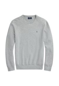 Polo Ralph Lauren Sweter 710918163002 Szary Regular Fit. Typ kołnierza: polo. Kolor: szary. Materiał: bawełna #5