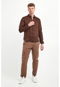 Aeronautica Militare - Koszula męska lniana AERONAUTICA MILITARE. Materiał: len #4