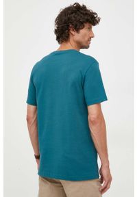 Calvin Klein Jeans t-shirt bawełniany kolor zielony z nadrukiem. Kolor: zielony. Materiał: bawełna. Długość rękawa: krótki rękaw. Długość: krótkie. Wzór: nadruk. Styl: klasyczny #3