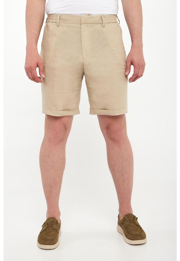 Liu Jo - Bermudy męskie lniane LIU JO. Materiał: len