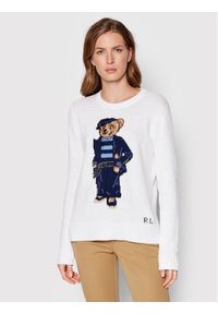 Sweter Polo Ralph Lauren. Typ kołnierza: polo. Kolor: biały #1