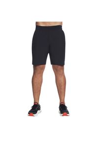 skechers - Spodenki sportowe męskie Movement Short. Kolor: czarny. Materiał: poliester
