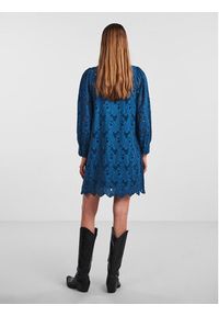 YAS Sukienka koszulowa 26030764 Granatowy Regular Fit. Kolor: niebieski. Materiał: bawełna. Typ sukienki: koszulowe #2