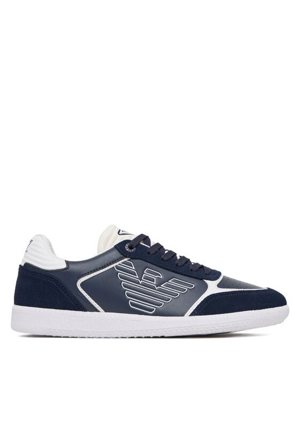 EA7 Emporio Armani Sneakersy 7X000405 AF19826 MZ069 Granatowy. Kolor: niebieski. Materiał: skóra