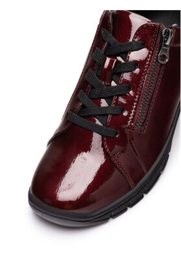 Clara Barson Półbuty CLAIRE WS6075-16 Bordowy. Kolor: czerwony. Materiał: skóra