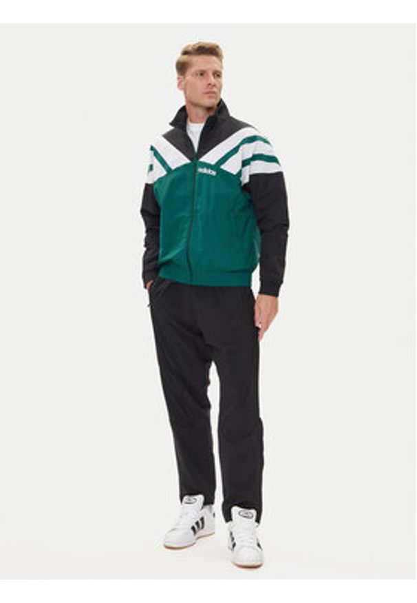 Adidas - adidas Bluza JX3053 Zielony Loose Fit. Kolor: zielony. Materiał: syntetyk