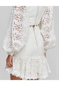 ACLER AUSTRALIA - Biała spódnica Broderie. Kolor: biały. Materiał: bawełna, koronka, len, wiskoza, tkanina #2