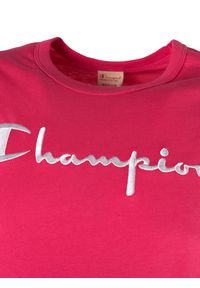 Champion T-Shirt | 210972 | Mężczyzna | Różowy. Okazja: na co dzień. Kolor: różowy. Materiał: bawełna. Wzór: aplikacja. Styl: casual