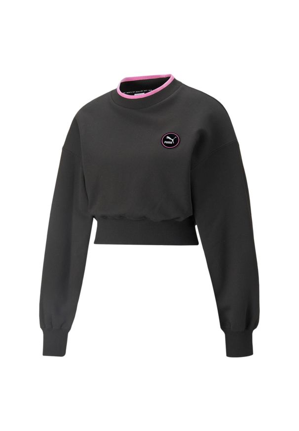Bluza dresowa damska Puma SWXP CREW. Kolor: czarny. Materiał: dresówka