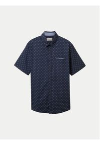 Tom Tailor Koszula 1040138 Granatowy Regular Fit. Kolor: niebieski. Materiał: bawełna