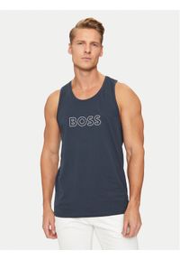 BOSS - Boss Tank top Beach 50491711 Granatowy Regular Fit. Kolor: niebieski. Materiał: bawełna #1