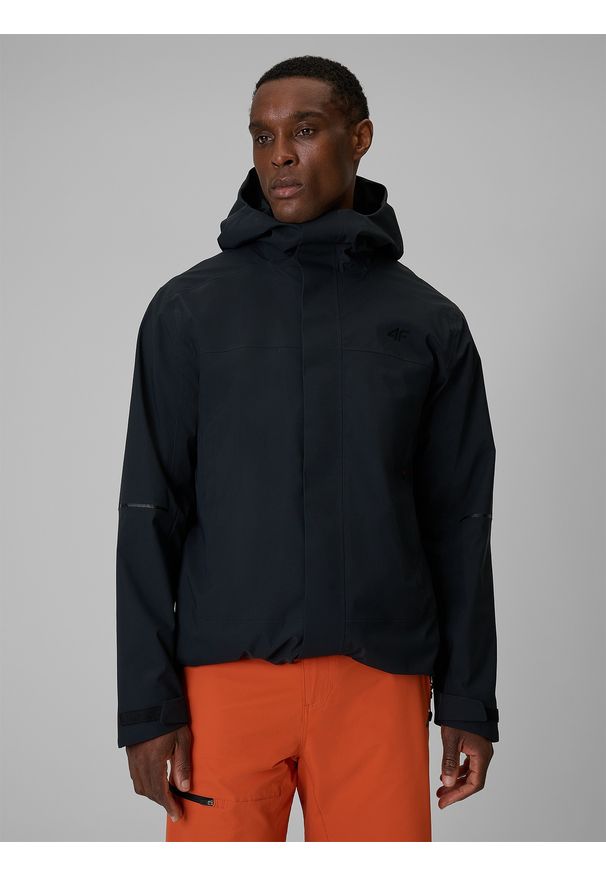 4f - 4F Kurtka trekkingowa membrana 10000 męska - czarna XL. Kolor: czarny. Materiał: materiał. Długość: długie
