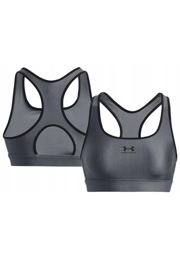 Stanik sportowy damski Under Armour Authentics Mid Padless. Kolor: szary. Sport: fitness
