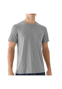 4f - Koszulka męska 4F WAW24TFTSM100325M - szara. Kolor: szary. Materiał: poliester, dresówka, materiał, elastan. Długość rękawa: krótki rękaw. Długość: krótkie. Sport: fitness #1